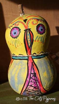 Painted Owl Gourd 6